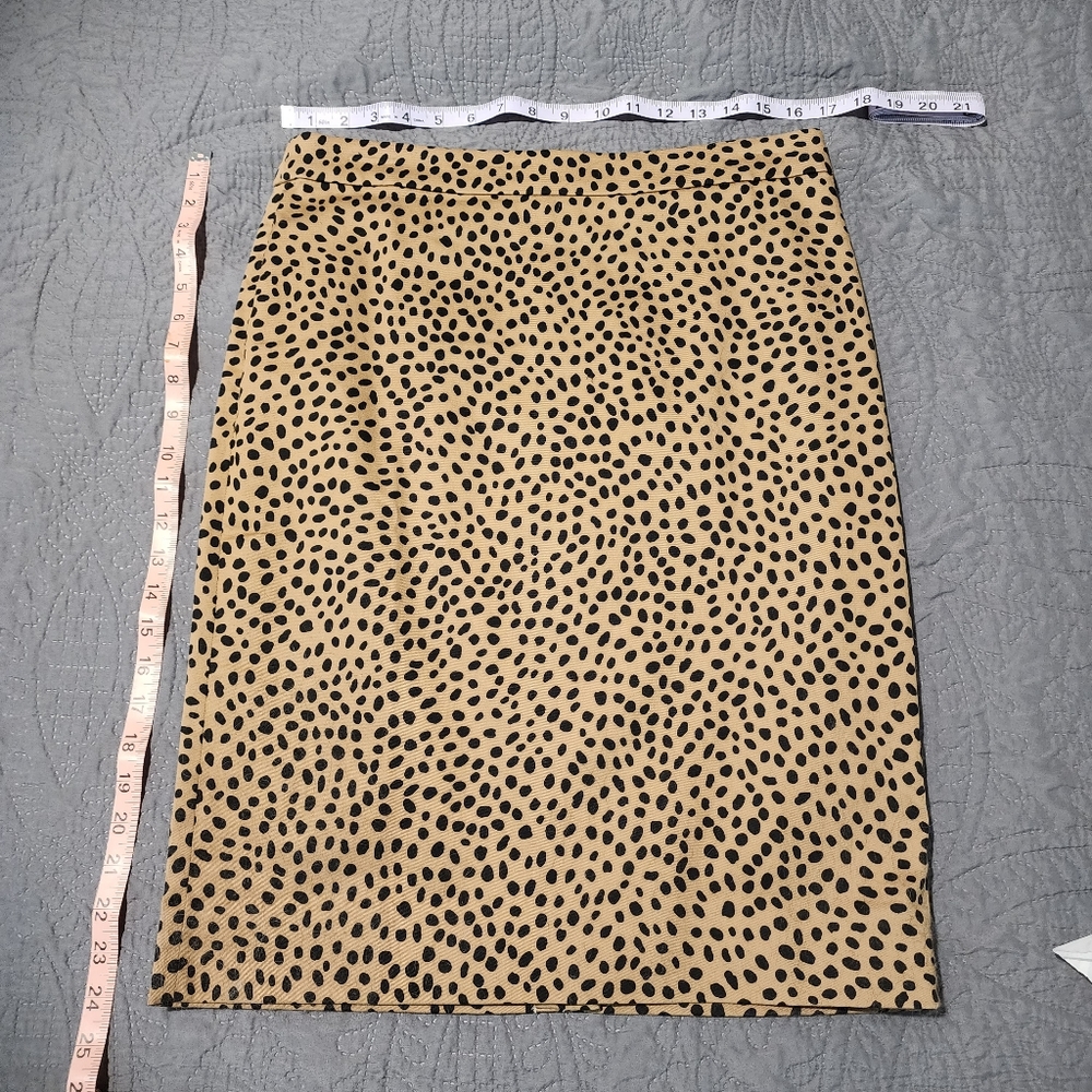 J. Crew No. 2 Animal Print Pencil Skiry